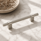 Knurled Bar Pull — Satin Nickel