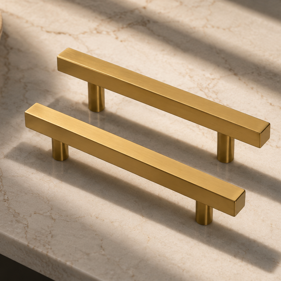Linear Bar Pull — Brushed Brass