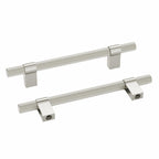 Knurled Bar Pull — Satin Nickel