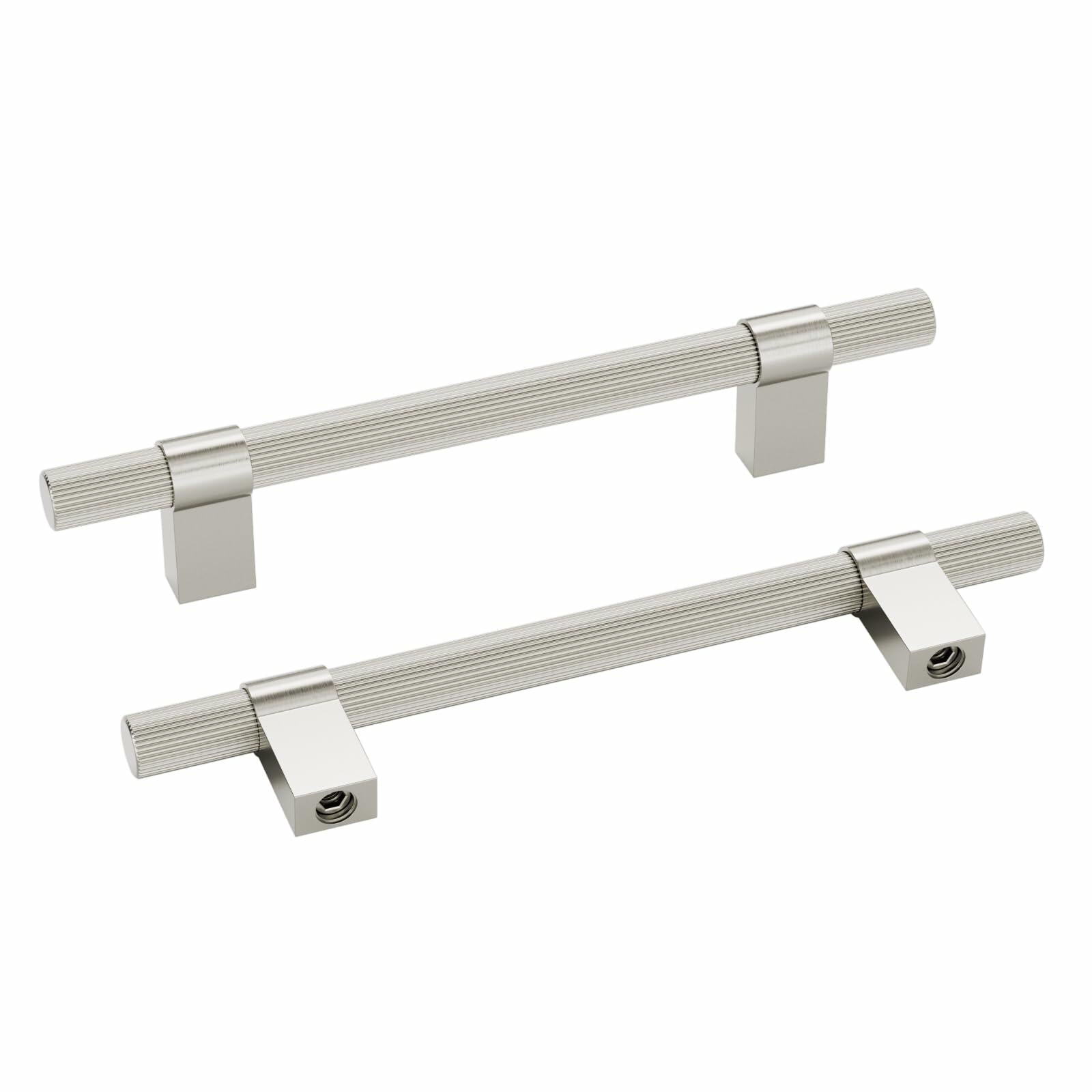 Knurled Bar Pull — Satin Nickel
