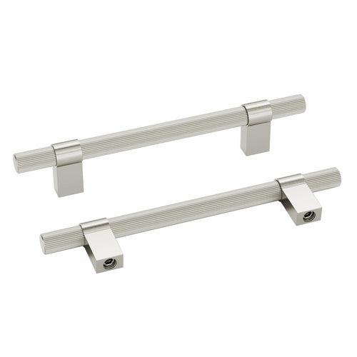 Knurled Bar Pull — Satin Nickel