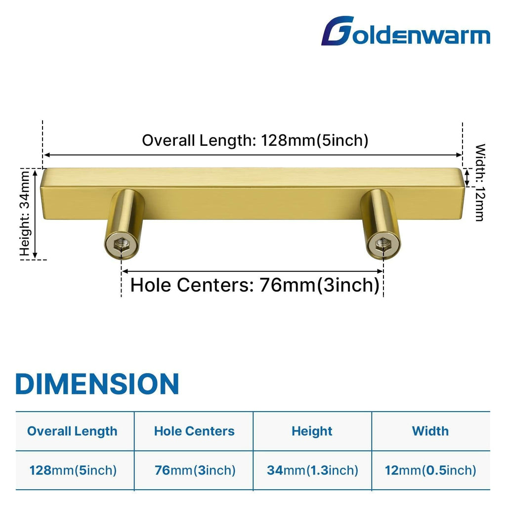 Linear Bar Pull — Brushed Brass