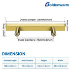 Linear Bar Pull — Brushed Brass