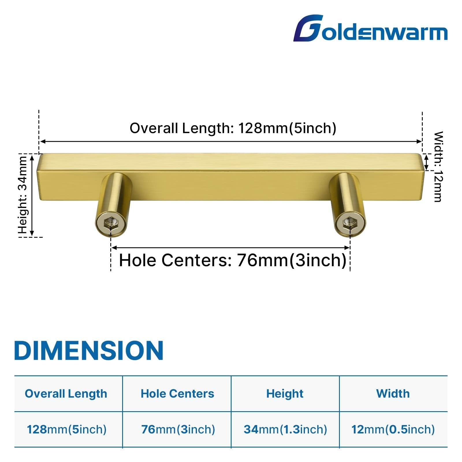 Linear Bar Pull — Brushed Brass