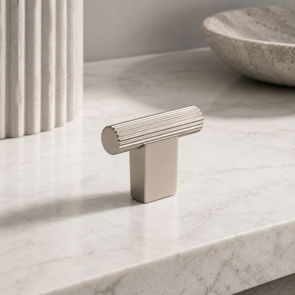 Knox Fluted Knob — Brushed Nickel